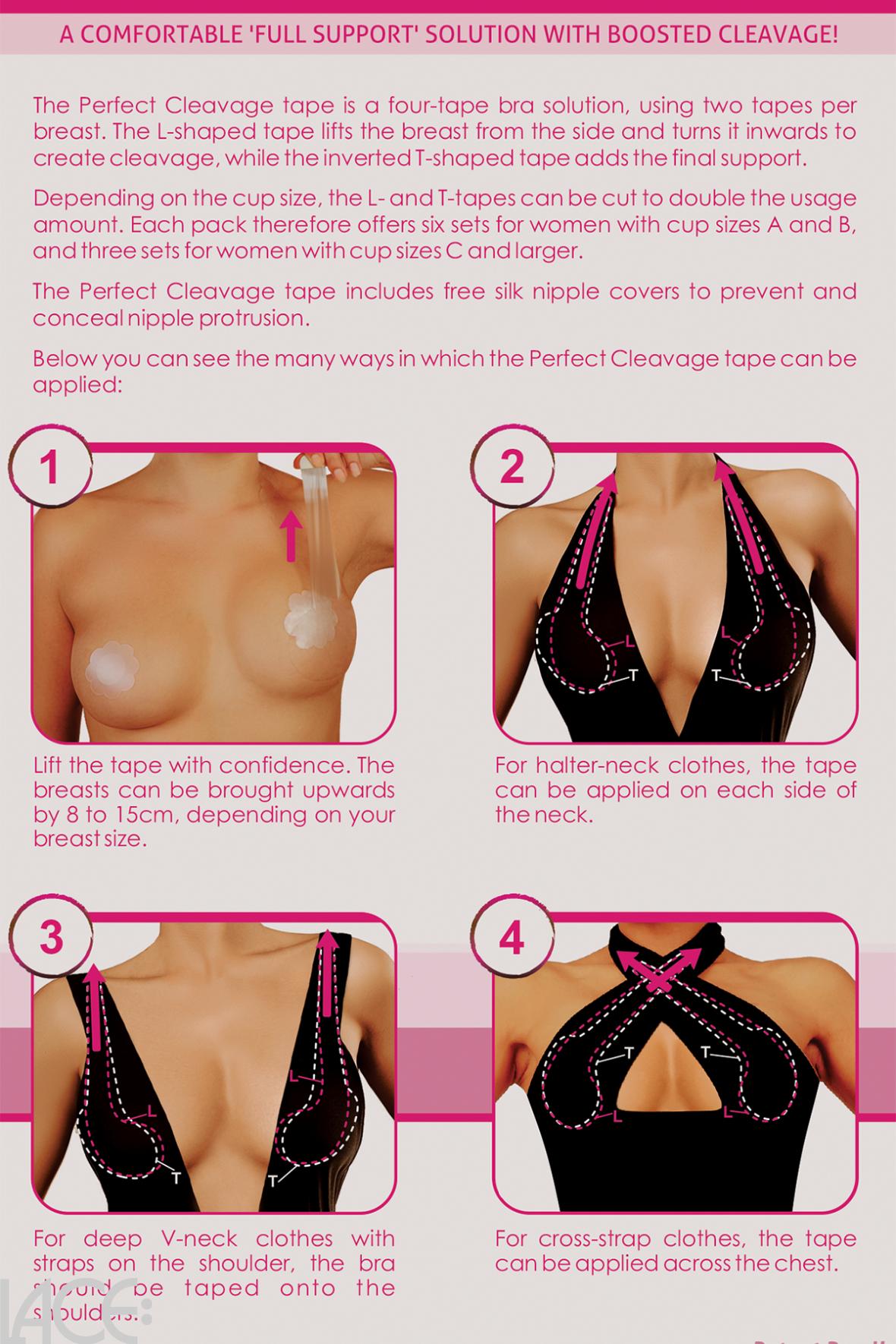 Bye Bra Perfect Cleavage Tape A-F Cup 