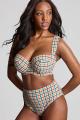 Panache Swim - Seersucker Bikini Bandeau BH G-K Cup