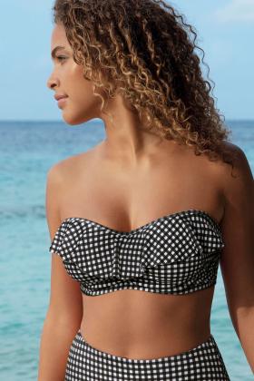 Freya Swim - Check In Bikini Bandeau BH mit abnehmbaren Trägern E-I Cup