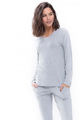 Mey - Sleepy & Easy Pyjama Top mit langen Ärmeln