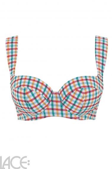 Panache Swim - Seersucker Bikini Bandeau BH G-K Cup