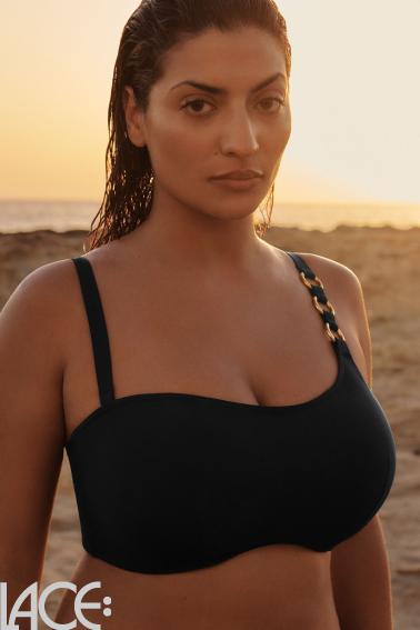 PrimaDonna Swim - Damietta Bikini Bandeau BH mit einem abnehmbaren Träger E-G Cup