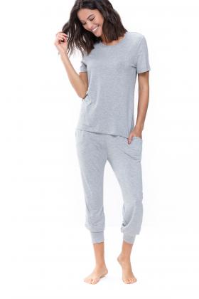 Mey - Sleepy & Easy Pyjama Top mit kurzen Ärmeln
